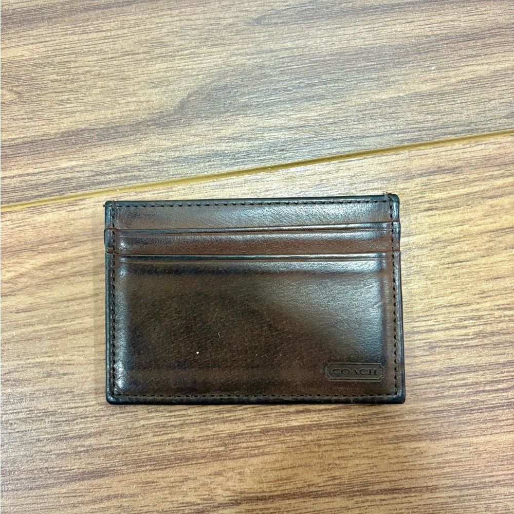 Coach Brown Leather Card Case